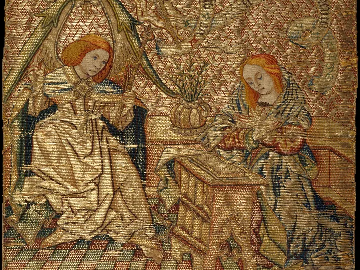 Embroidery with the Annunciation